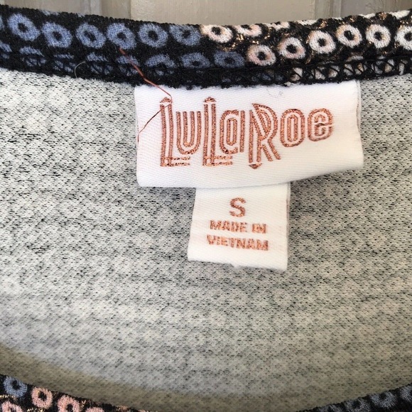 LulaRoe Dress SzS BodyCon Multi Color Long Sleeves Curve Accent NWOT Nice - Picture 3 of 16